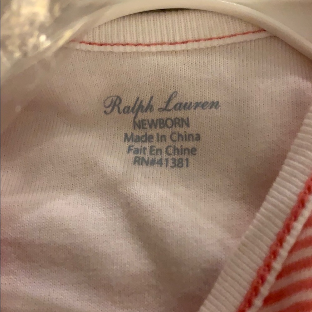 Ralph Lauren newborn Pink striped gown NEW - Picture 7 of 7